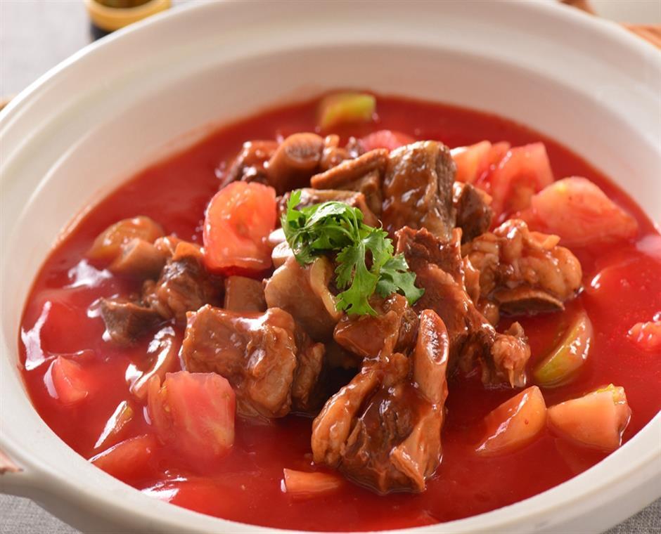 牛排炖柿子