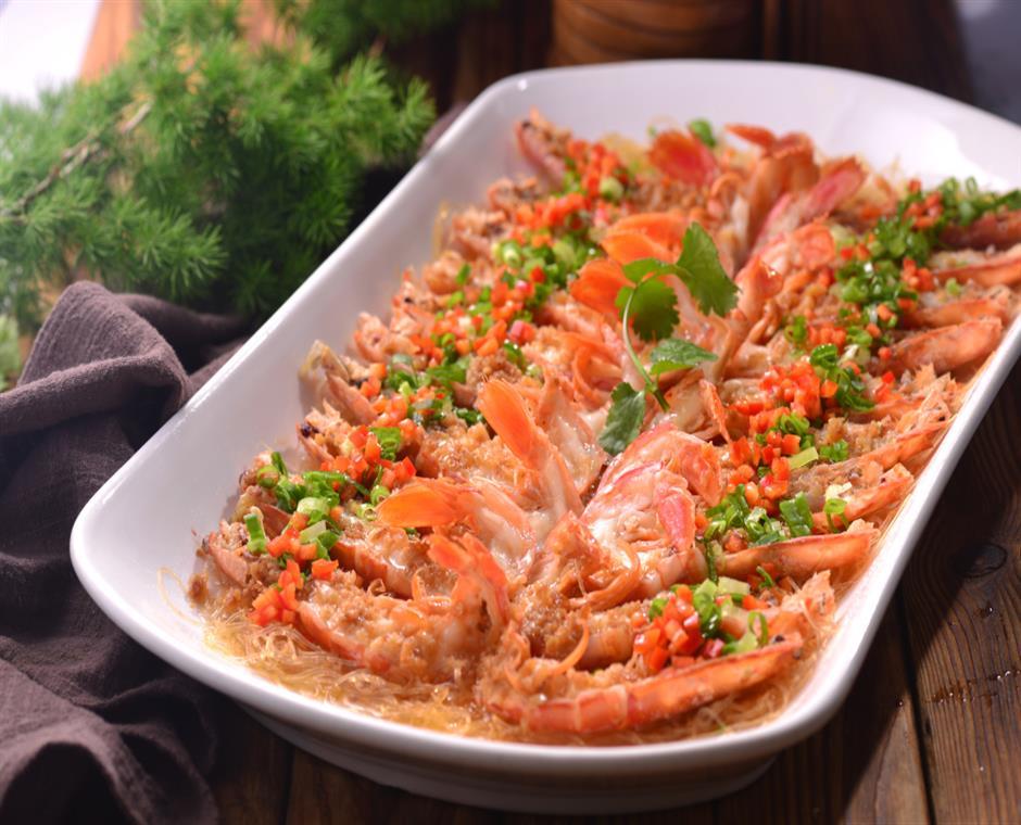 蒜蓉蒸大红虾(五只起卖)